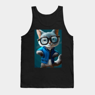 Nerd Cat Tank Top